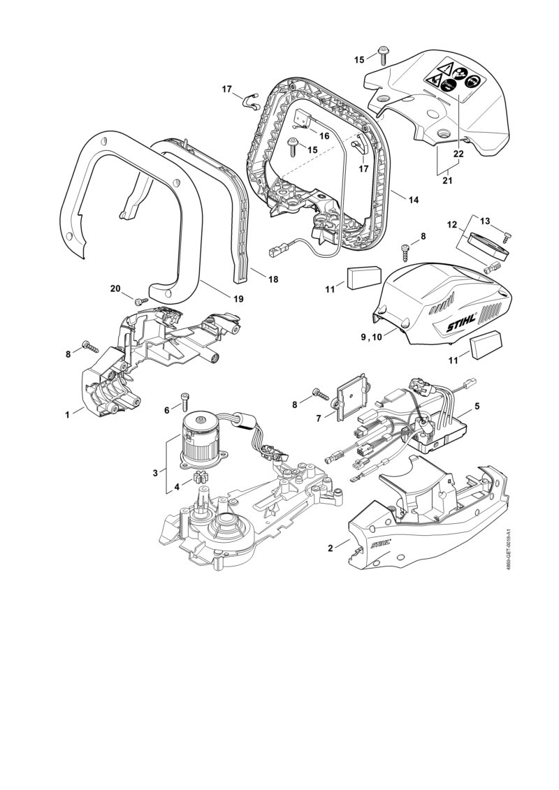Carter moteur, module électronique