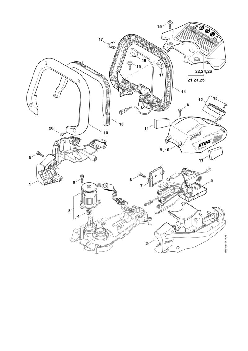 Carter moteur, module électronique