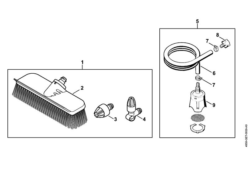 Brosse de lavage, Tuyau flexible d'aspiration ⇥ 06/2019