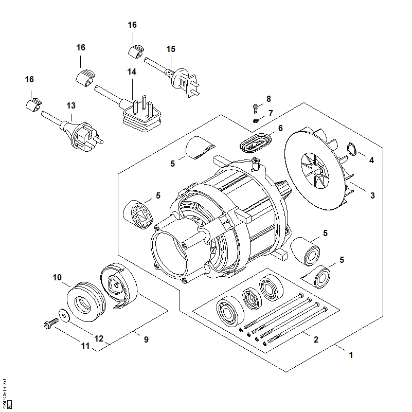 Moteur électrique, Câble d'alimentation