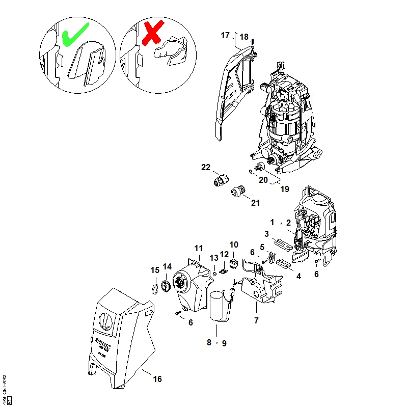 Déflecteur d'air, Capot, Boîtier électrique