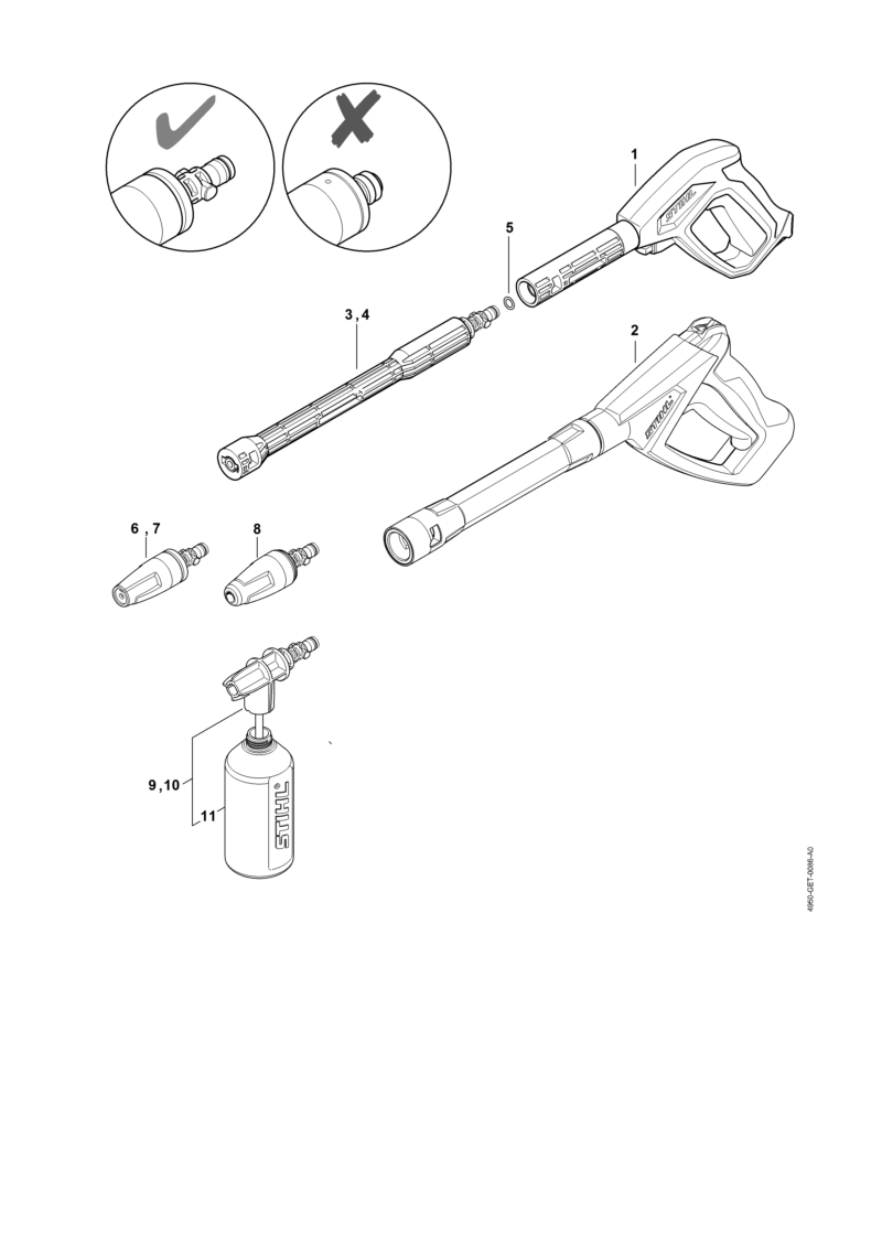 Pistolet, Lance