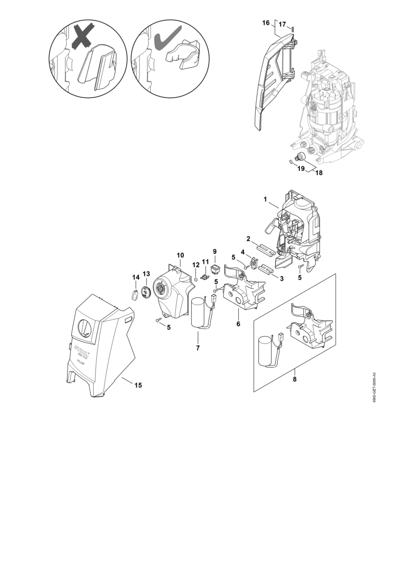 Déflecteur d'air, Capot, Boîtier électrique