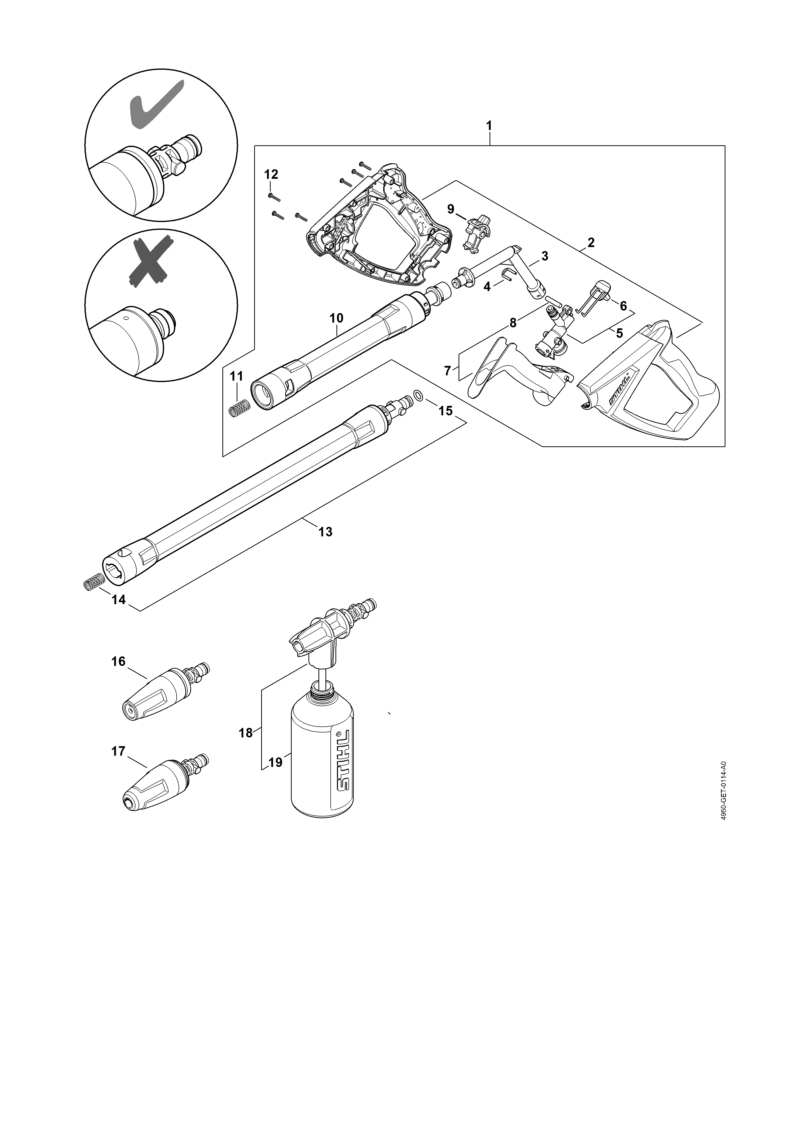 Pistolet, Lance