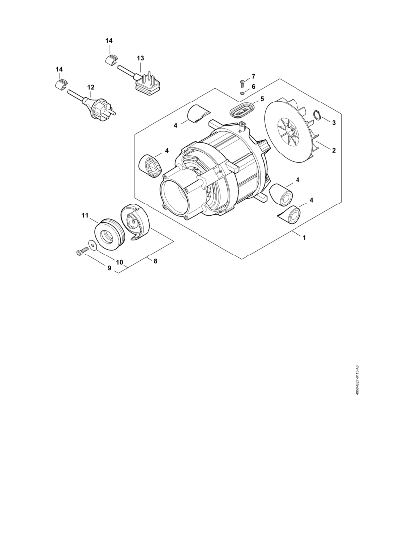 Moteur électrique, Câble d'alimentation