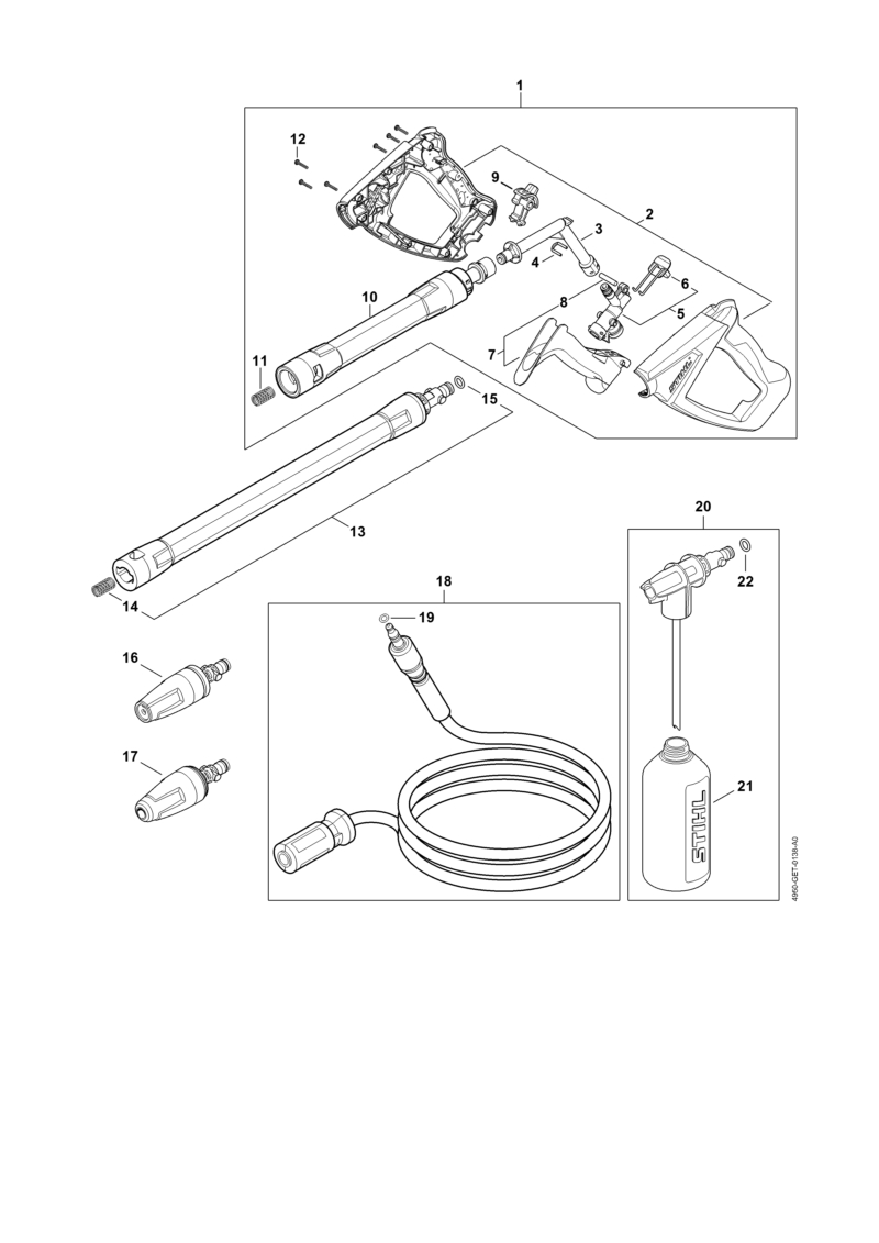 Pistolet, Lance