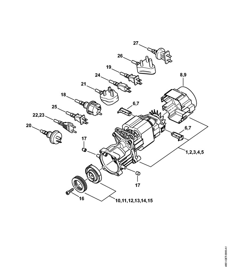 Moteur électrique, Câble d'alimentation