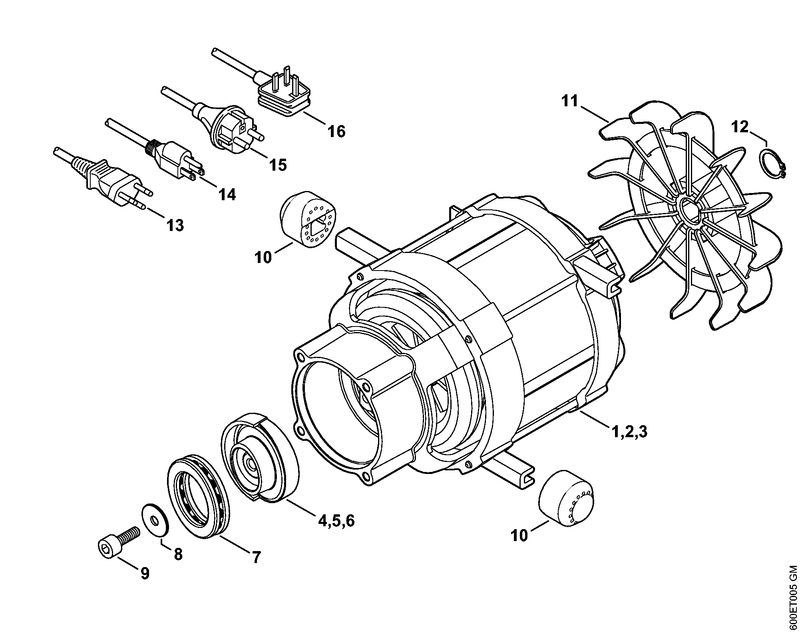 Moteur électrique, Câble d'alimentation
