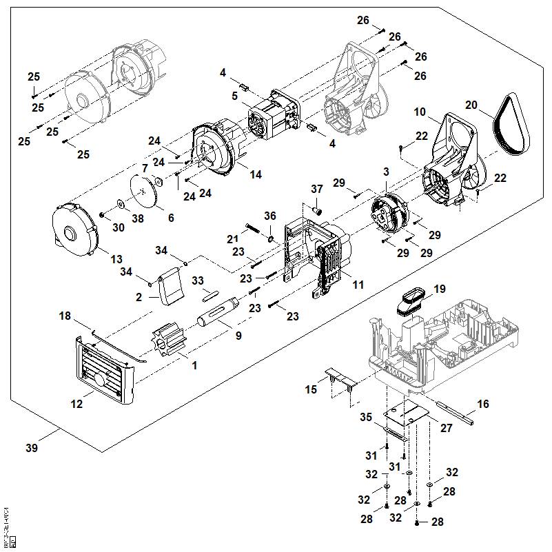 C - Moteur, dispositif de coupe