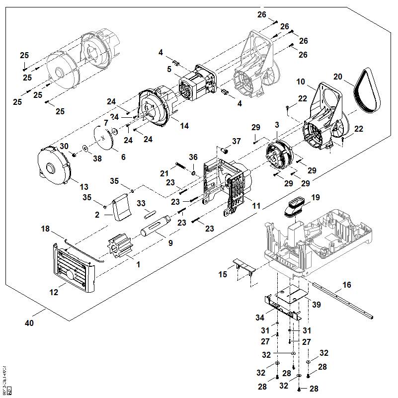 C - Moteur, dispositif de coupe