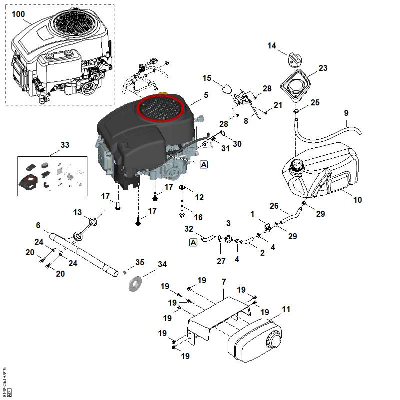G - Moteur, reservoir