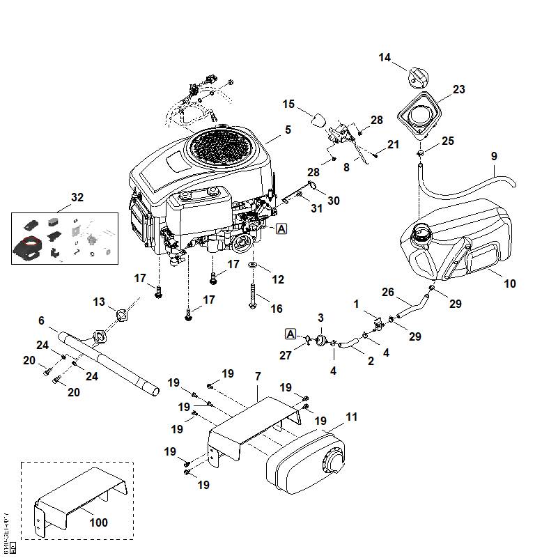 G - Moteur, reservoir