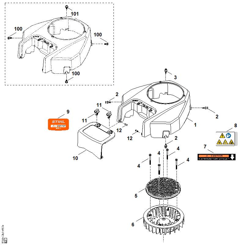 C - Carter de ventilateur