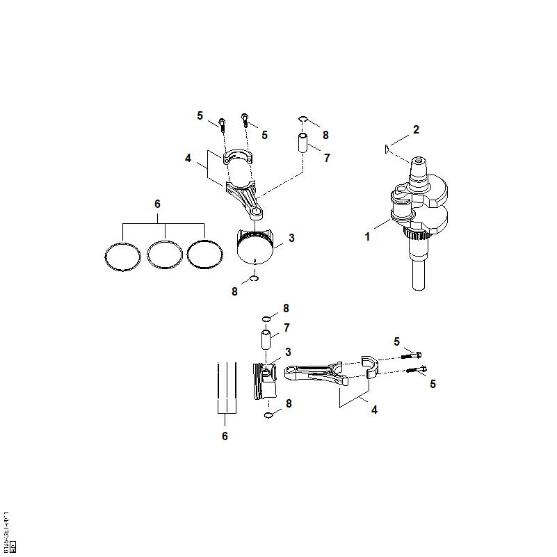 F - Vilebrequin, piston