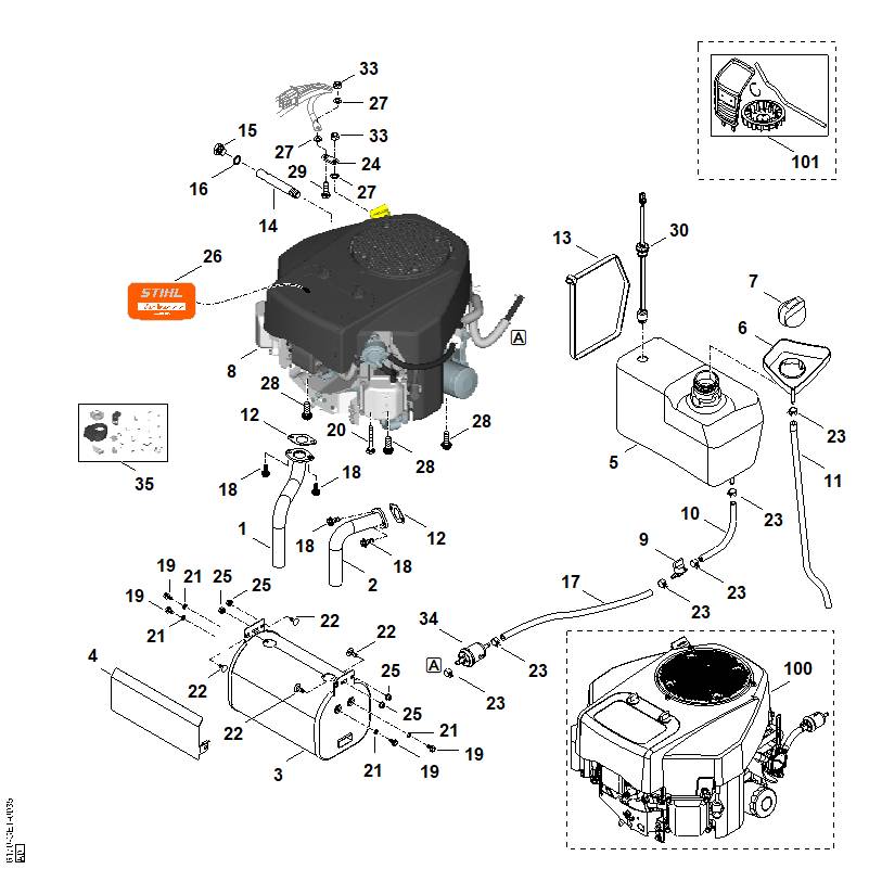 H - Moteur, reservoir