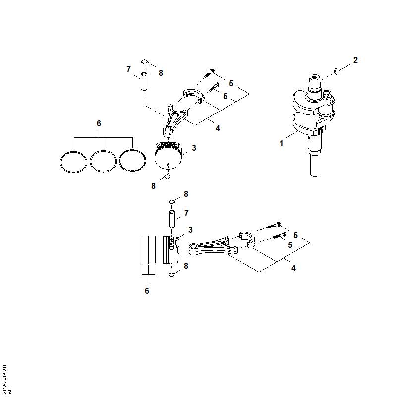 F - Vilebrequin, piston