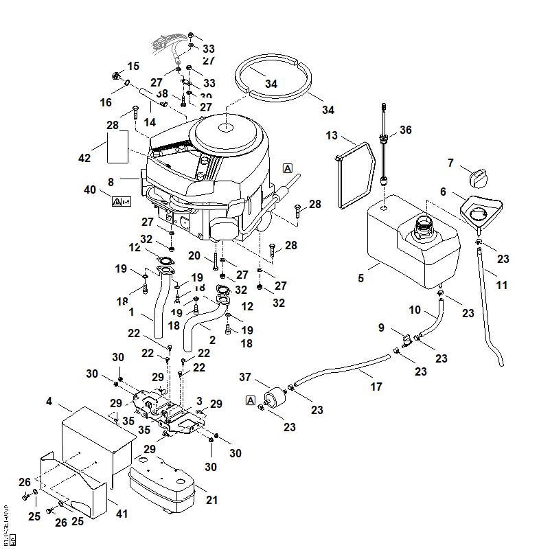 H - Moteur, reservoir