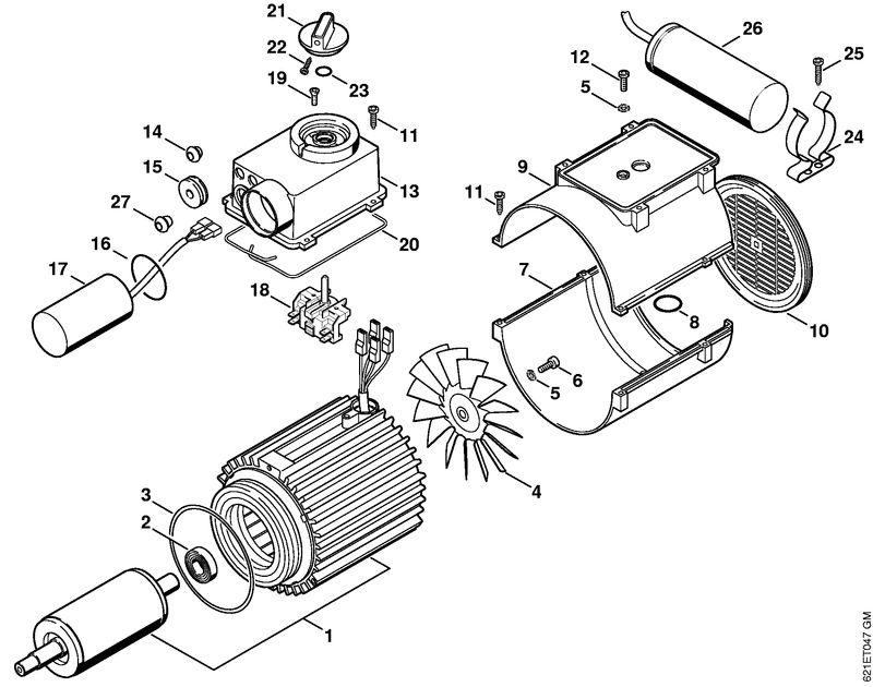 RE 141 K: Moteur électrique, Boîtier électrique