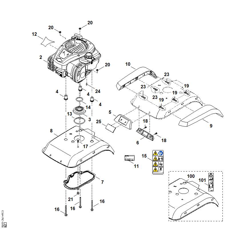 C - Capot, moteur