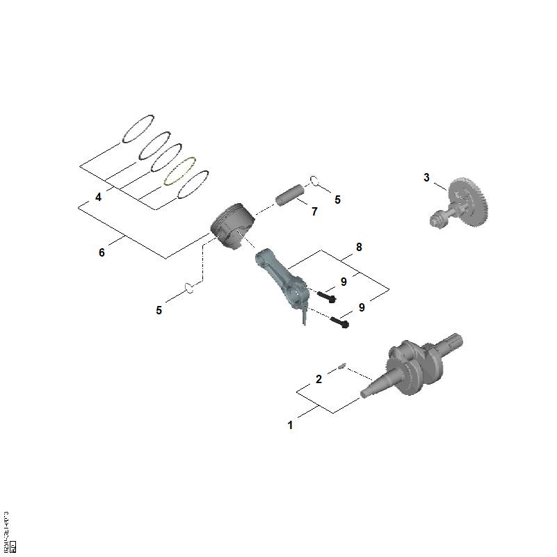 D - Vilebrequin, piston