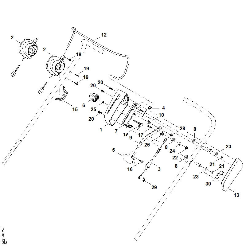A - Guidon part haut