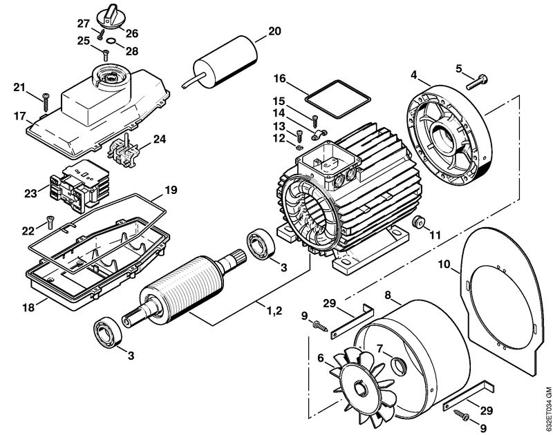 Moteur électrique, Boîtier électrique