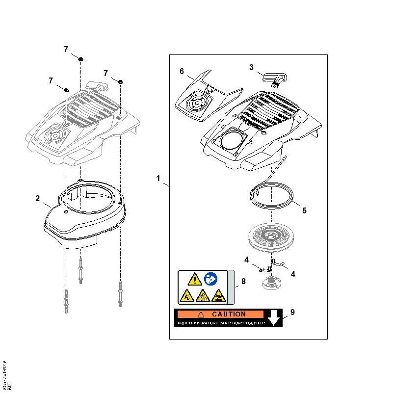 K - Système de démarrage, boîtier de ventilateur