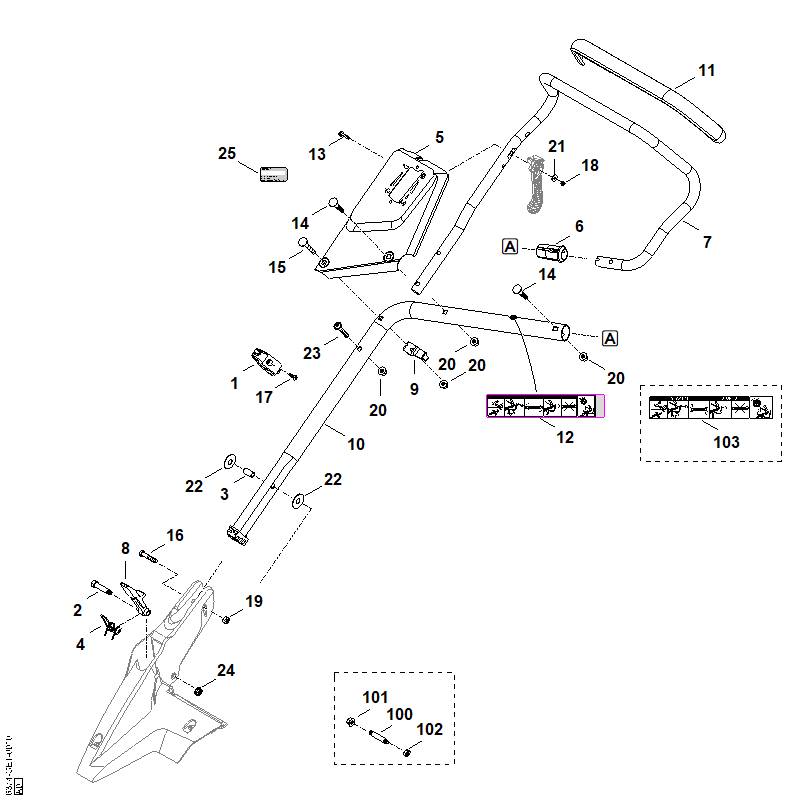 B - Guidon inférieur