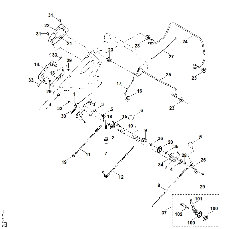 A - Guidon part haut