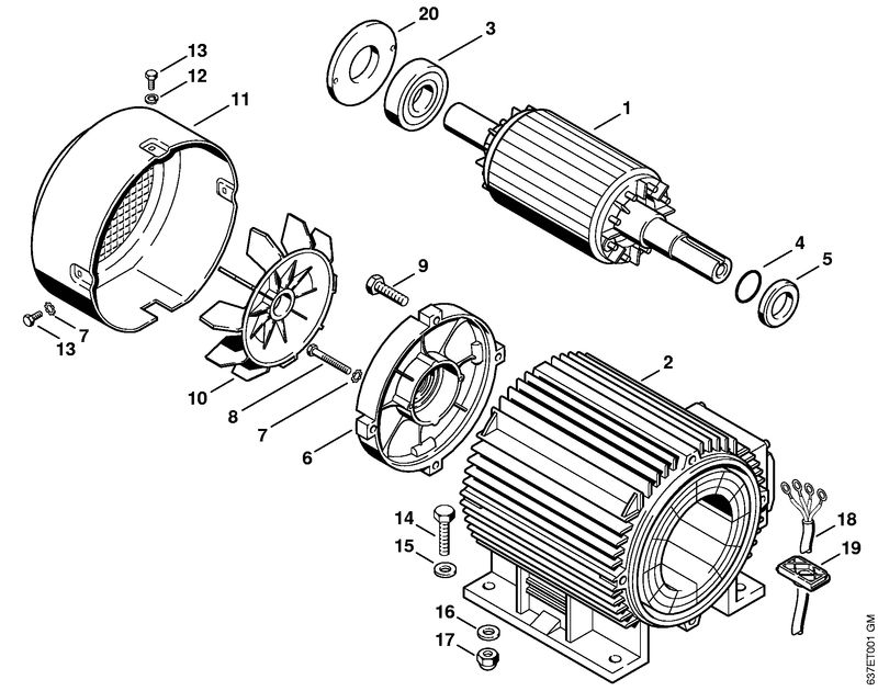 Moteur électrique ⇥ X 22 947 954 (36.95)