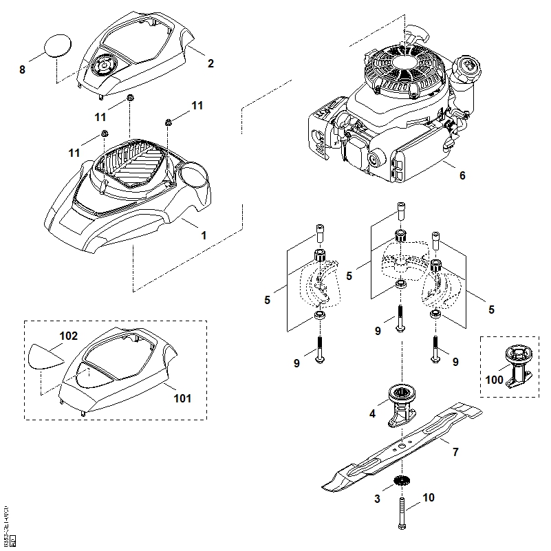 E - Moteur, lame