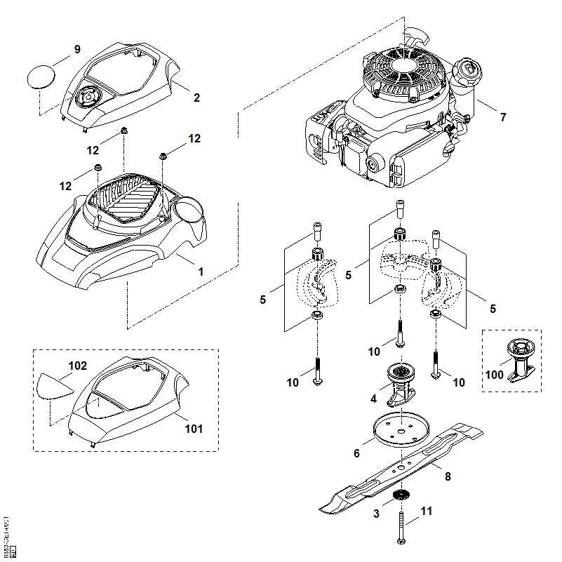 E - Moteur, lame