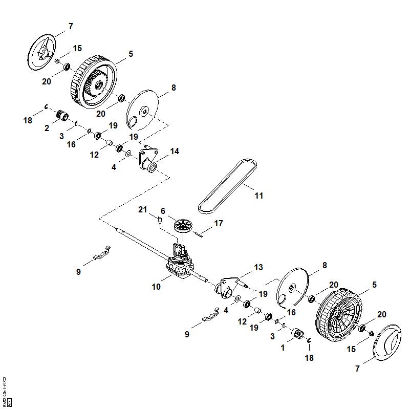 C - Axe, transmission