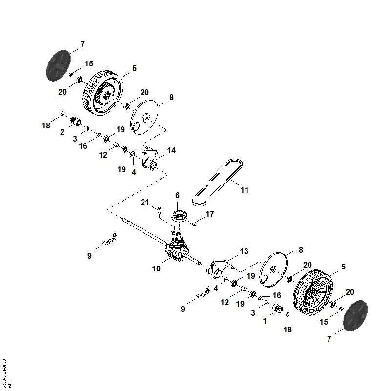 C - Axe, transmission