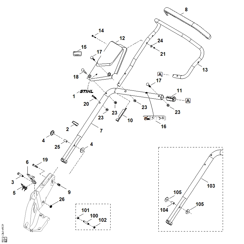 B - Guidon inférieur