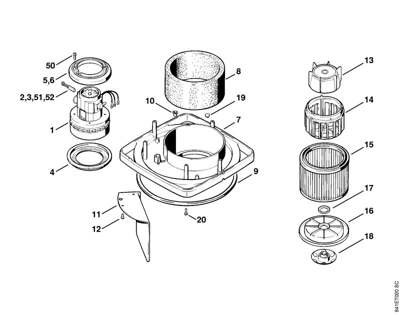 SE 100: Moteur électrique, Filtre