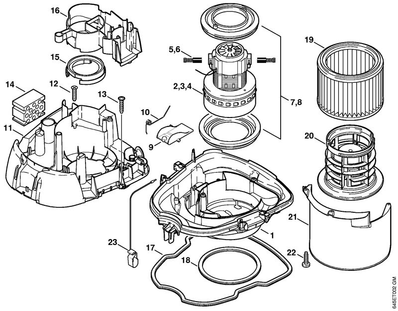 Carter moteur, Moteur électrique, Filtre