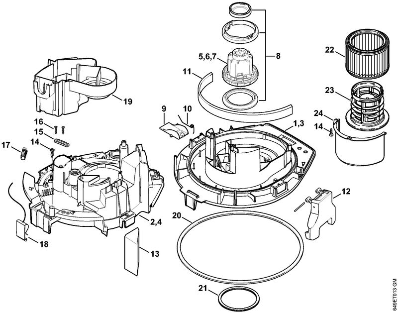 Carter moteur, Moteur électrique, Filtre