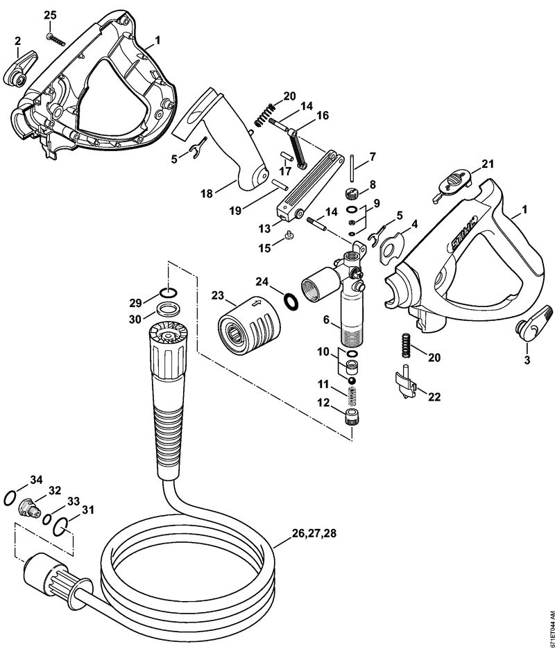 Pistolet, Flexible haute pression
