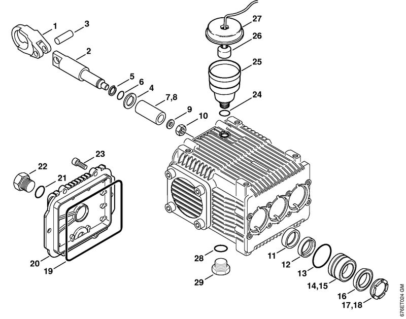 Pompe, piston