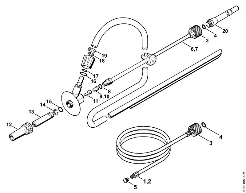 Kit de nettoyage de canalisations, Disp. sablage avec projection d'eau (40.2009)