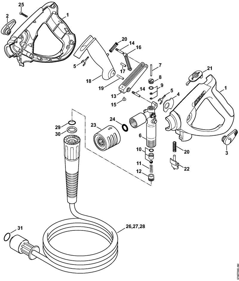 Pistolet, Flexible haute pression