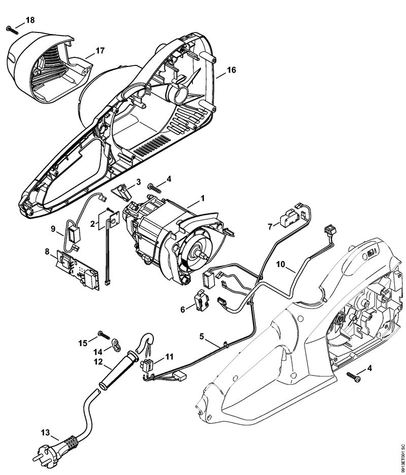Moteur électrique, Carter moteur
