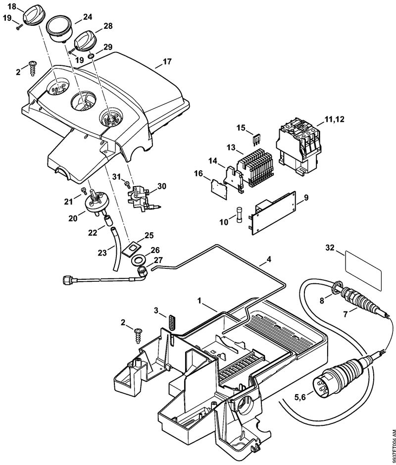 Boîtier électrique, Câble d'alimentation