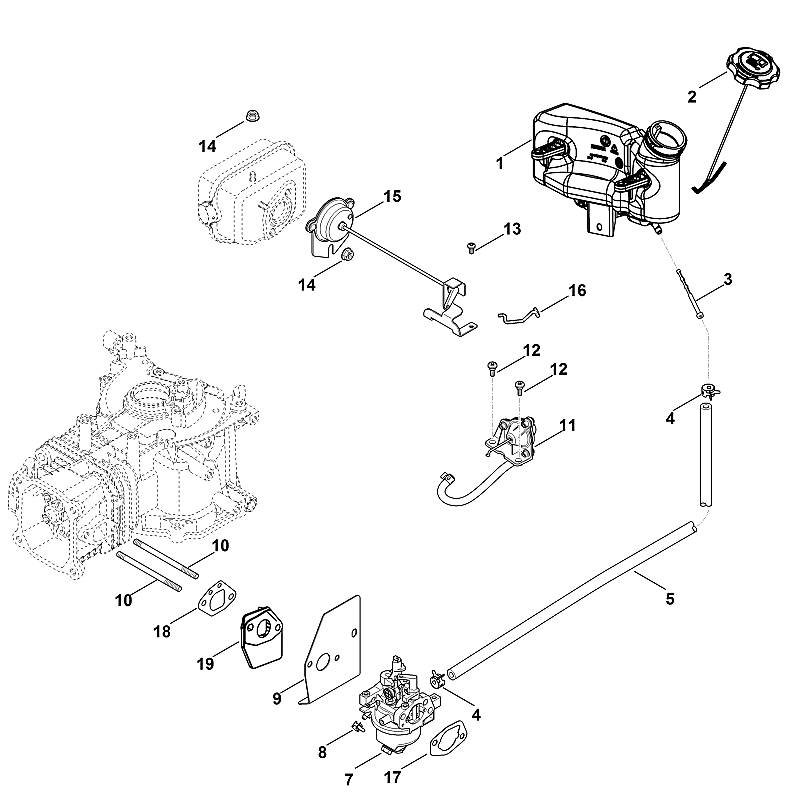 G - Carburateur, conduite d'alimentation en carburant
