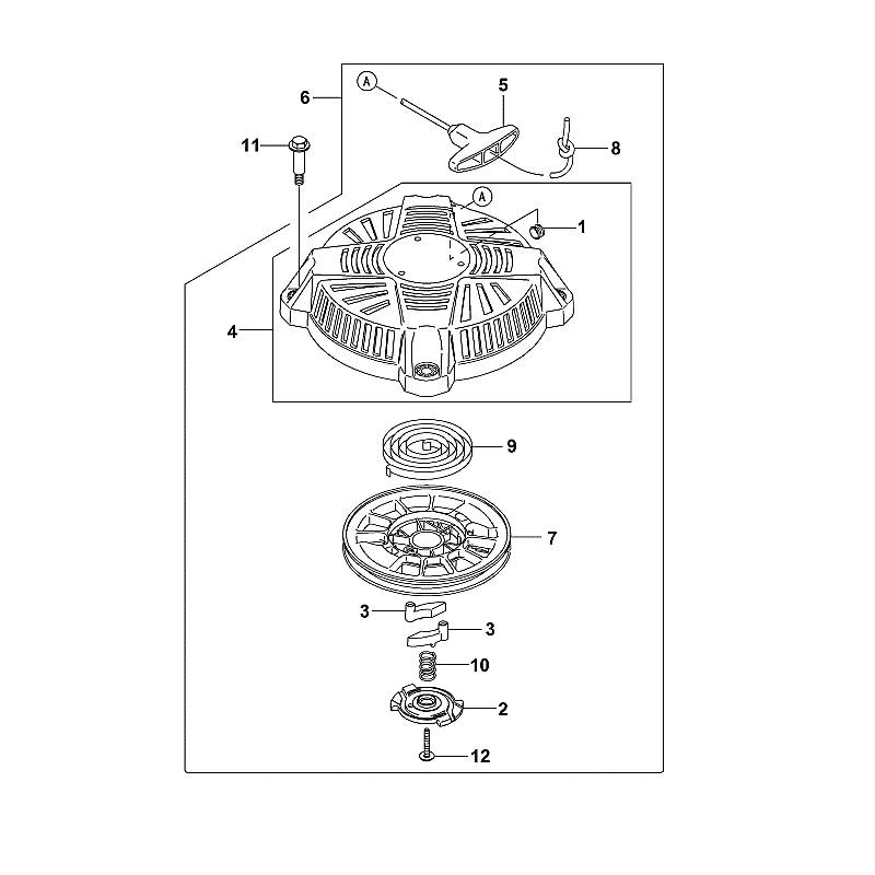 L - Couvercle de ventilateur avec lanceur