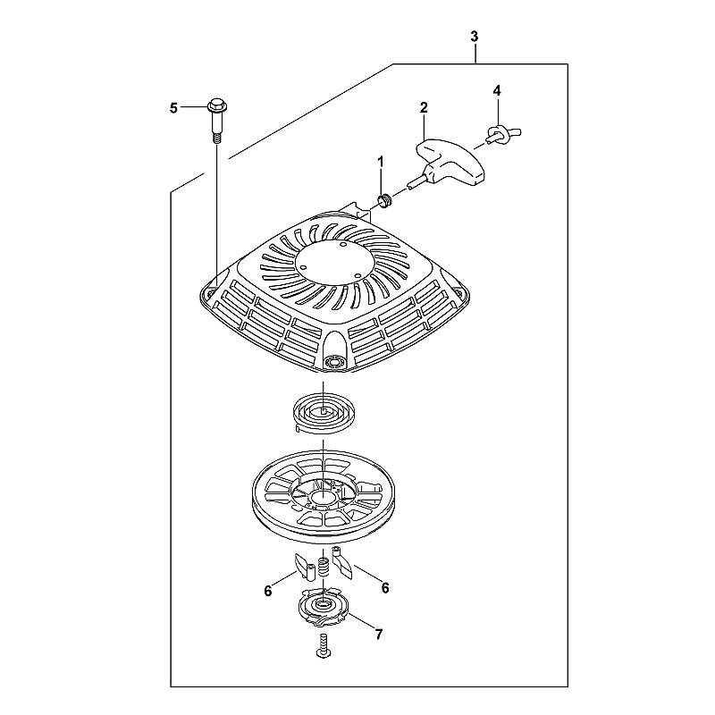 L - Couvercle de ventilateur avec lanceur
