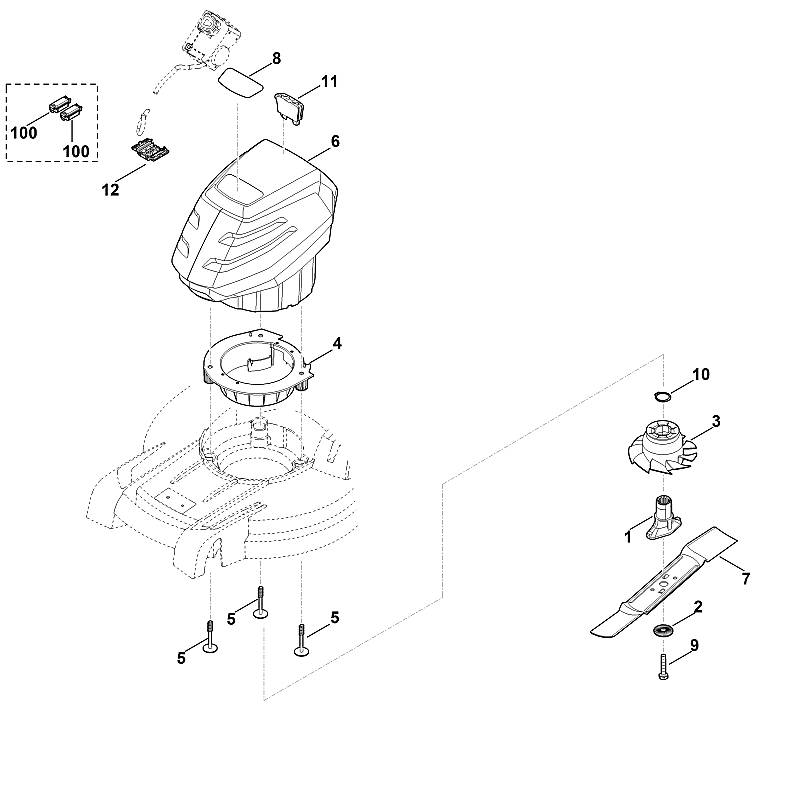 D - Moteur, lame