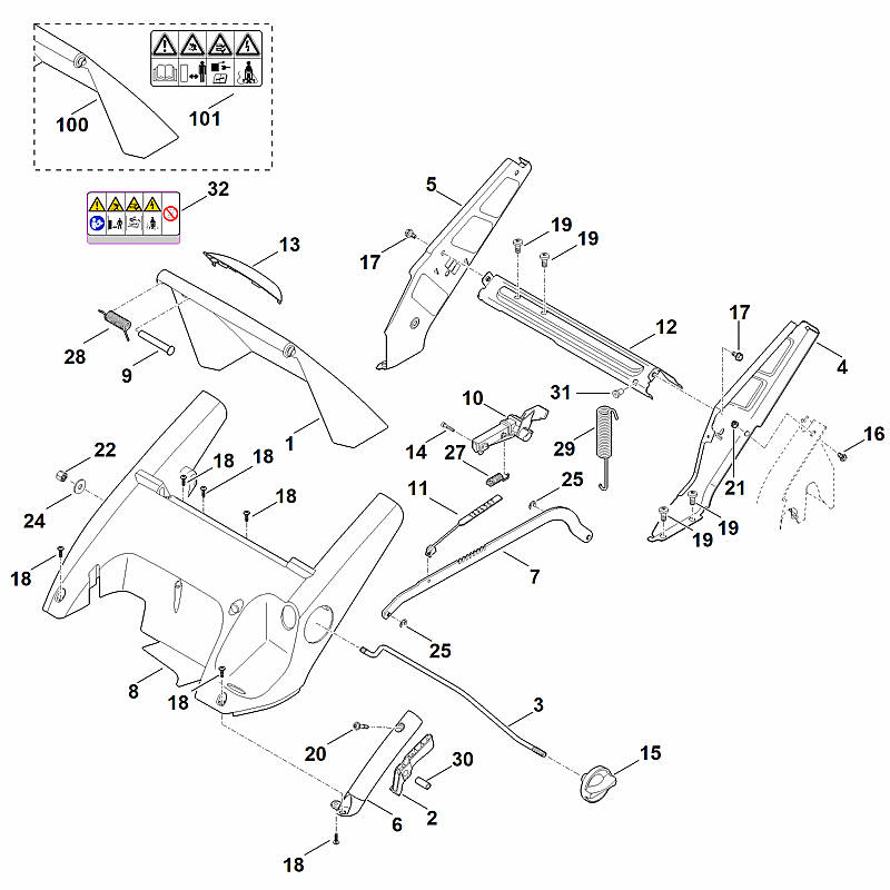 C - Chassis, Réglage de hauteur