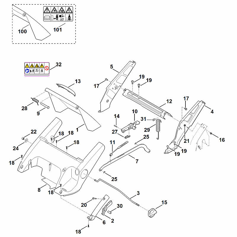 C - Chassis, Réglage de hauteur
